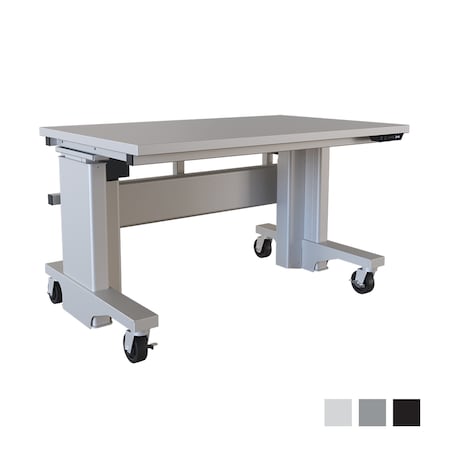 Bostontec Electric Height Adjust Workbench, 30"d X 48"w, 1,200 lb cap, Laminate Top, w/Casters, Gray PBH3048-FD30I-3M3048 - G